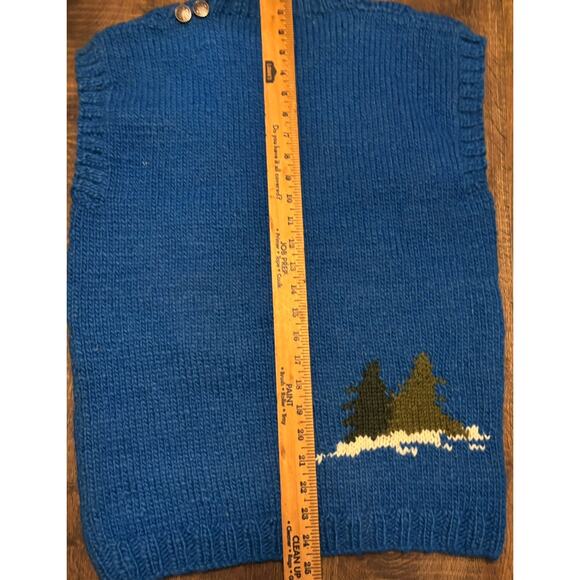 Vintage RL 83 Great Britain Hand knitted Ski Vest Wool - Picture 7 of 10